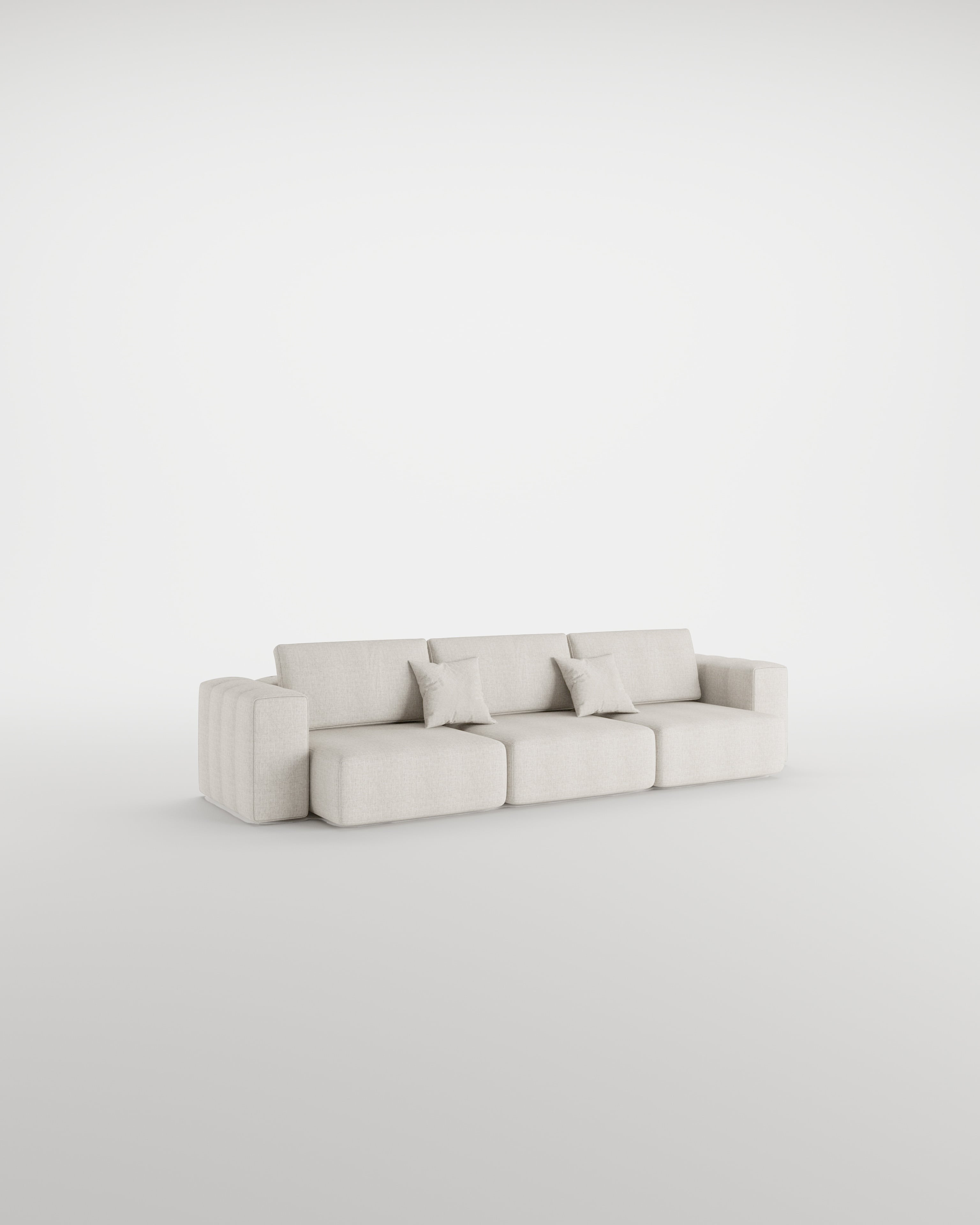 Liverpool 3 Seats White Fabric