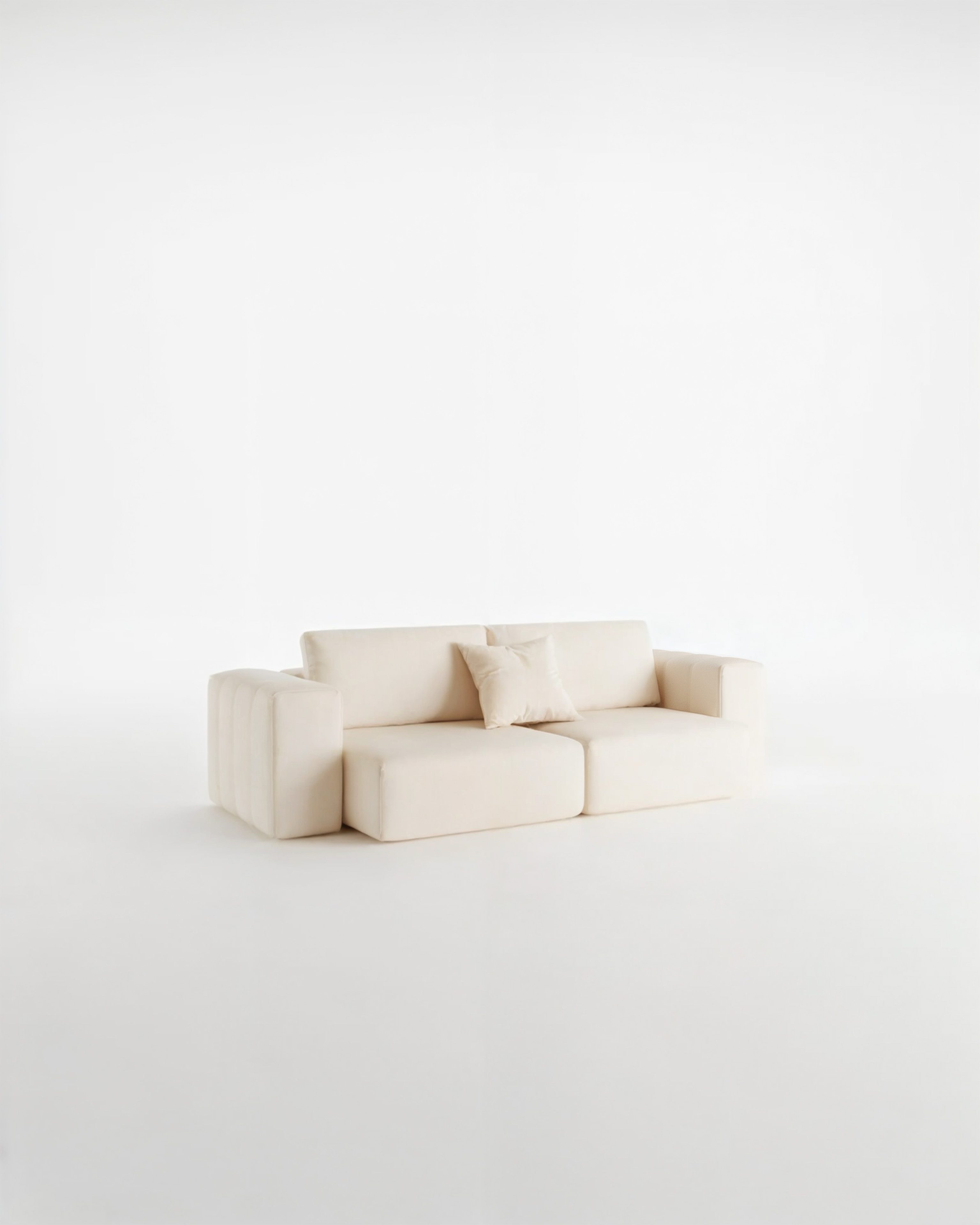 Liverpool Modular Sofa Cream Velvet